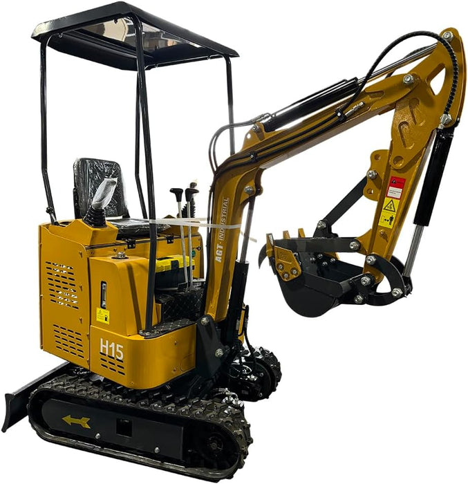 AGT-H15 1 Ton 13.5 HP Gasoline Mini Excavator with Pilot System | Same Model as H15R