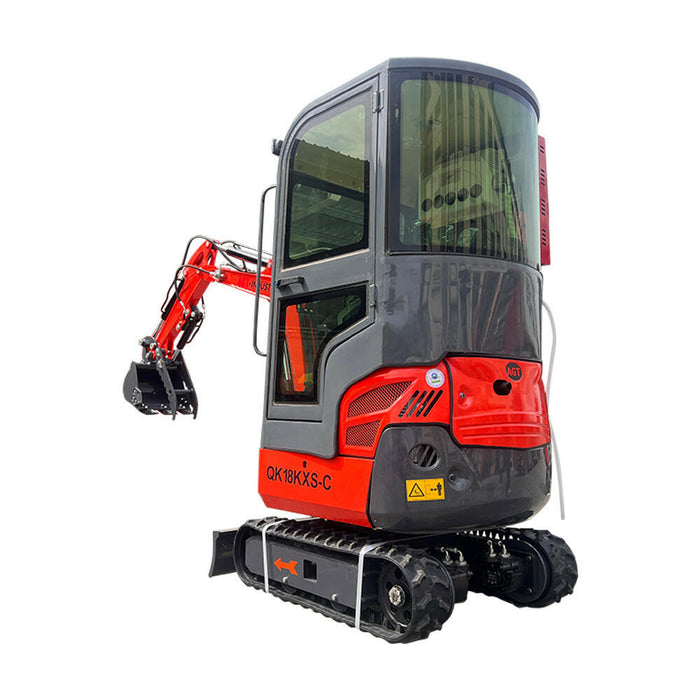 1-Ton, Kubota Engine Mini & Small Excavator w/Air Conditioning, Side Swing & Enclosed Cab | AGT-KH18K-CC