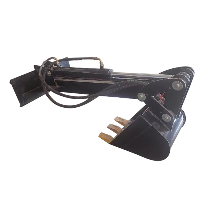 AGT 12in Bucket Single Arm Digger Attachment For Mini Skid Steer | AGT-M-DRG