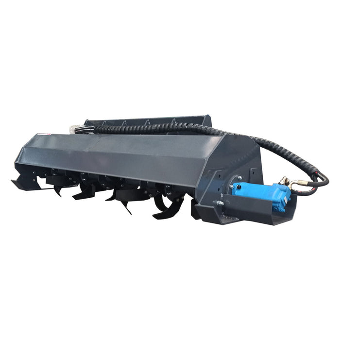 72" Skid Steer Hydraulic Tiller, 32Pcs Blade For Sale| AGT-ECSSTR072