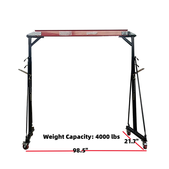 4000 lbs, 2 ton Steel Portable Gantry Crane