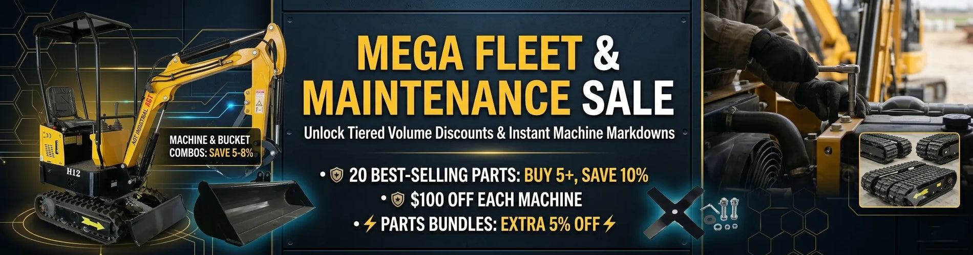 Mega Fleet & Maintenance Sale: Unlock Multi-Tier Savings on Top Machinery, Essential Parts, and Bundles