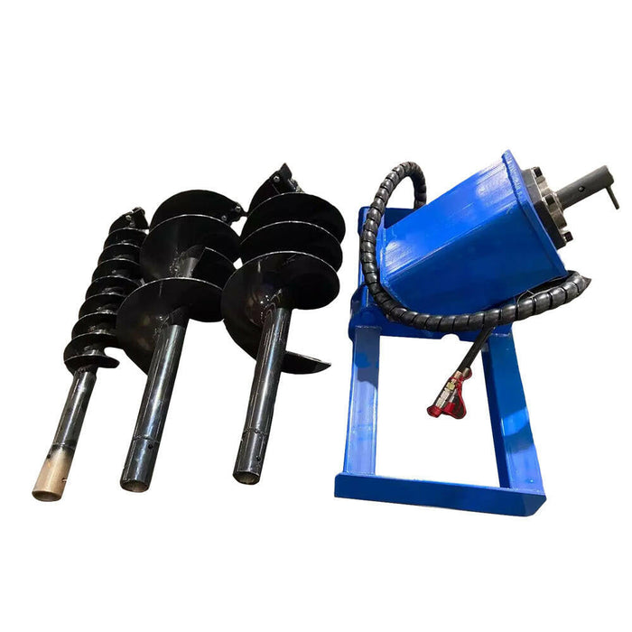 Skid Steer Hydraulic Auger with 3 bits(6, 12, 14 )| AGT-SSECAG-Y-BL