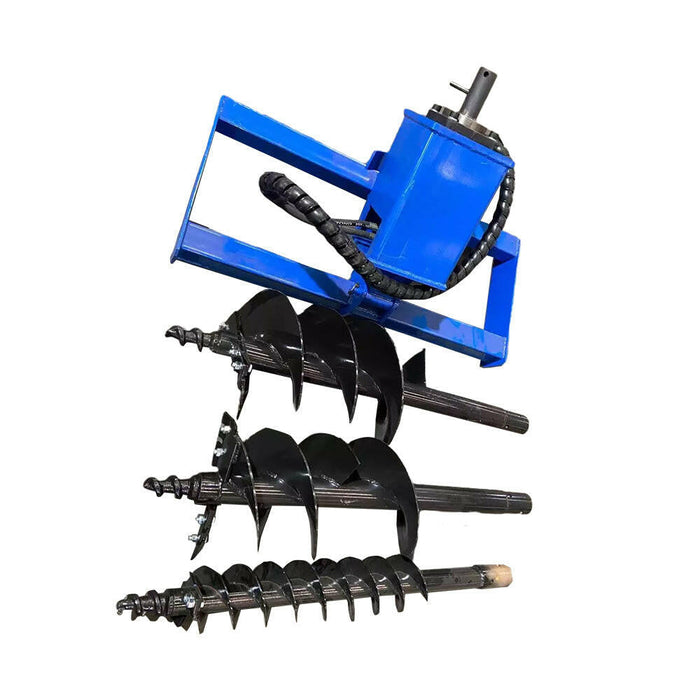 Skid Steer Hydraulic Auger with 3 bits(6, 12, 14 )| AGT-SSECAG-Y-BL