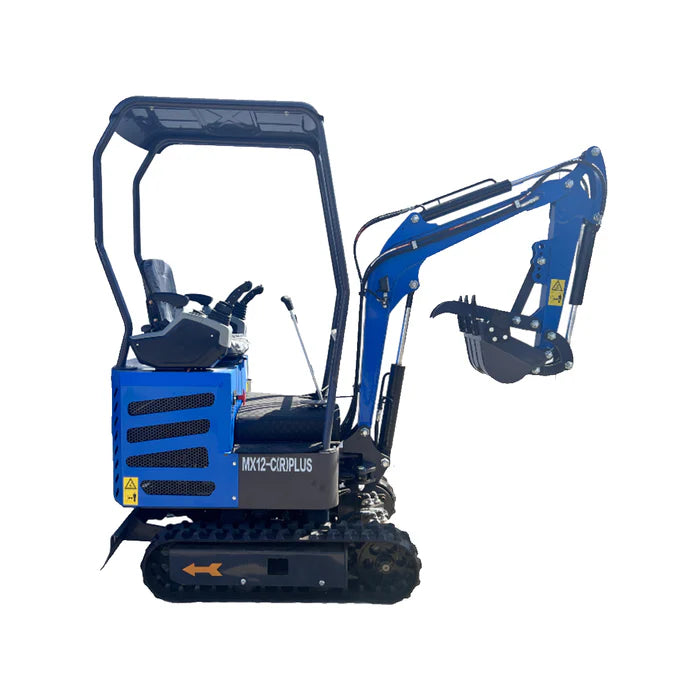 1 Ton, Fuel Injection Engine Mini Excavator w/ Side Swing Boom and Pilot Control | MX12-CRPLUS