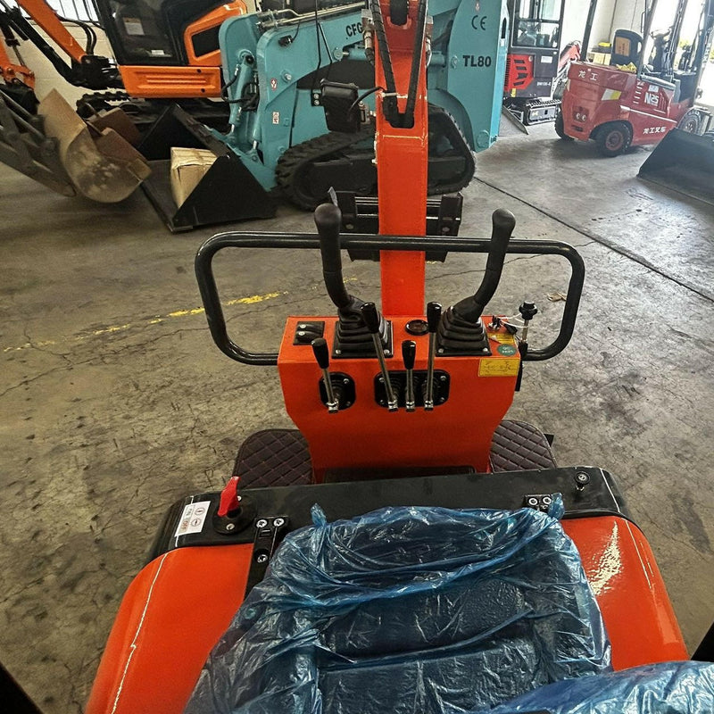 1 Ton, B&S Engine Mini Excavator | AGT-L12 + Free Rake & Ripper