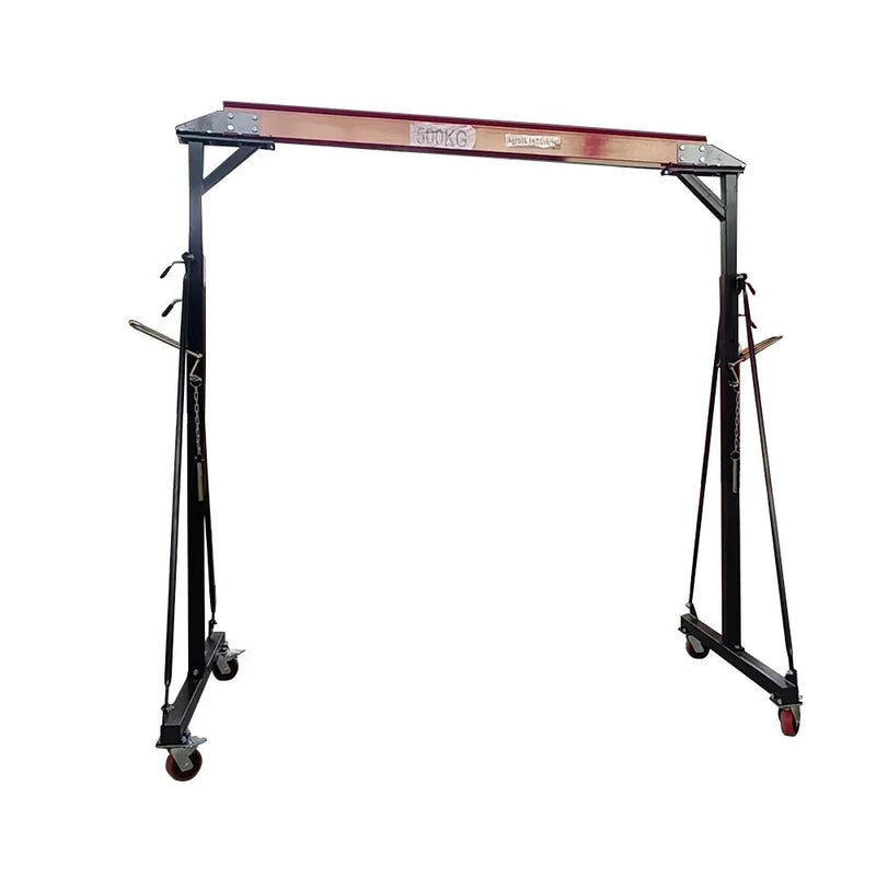 Agrotk 0.5 Ton Adjustable Steel Gantry Crane Portable Shop Lift Hoist | AGT-ASGC-1000
