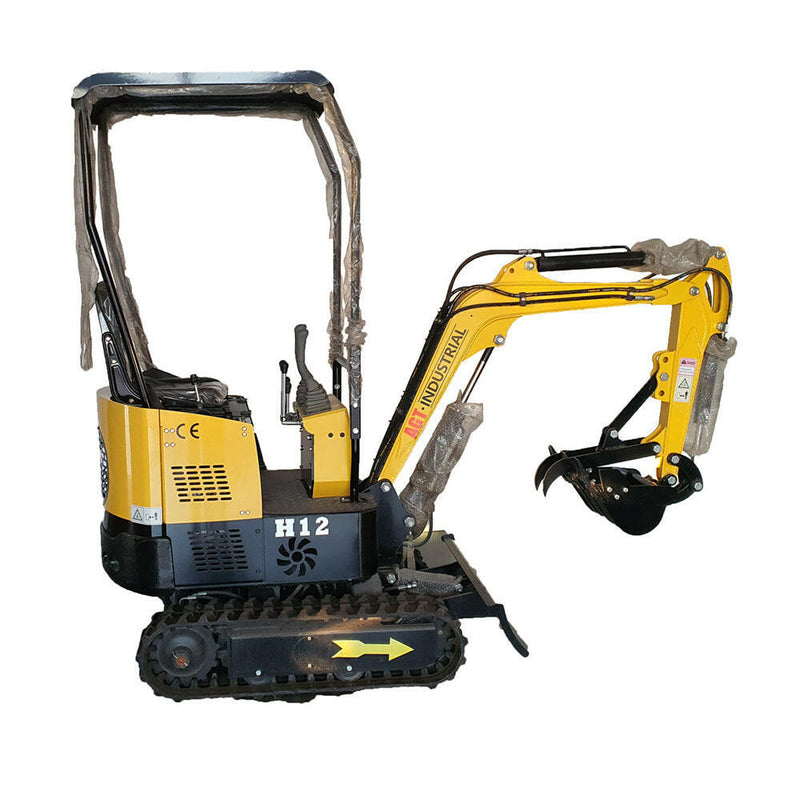 AGT 1 Ton Mini Excavator w/ B&S XR2100 13.5HP Engine, 65" Dig Depth, Compact Design | AGT-H12