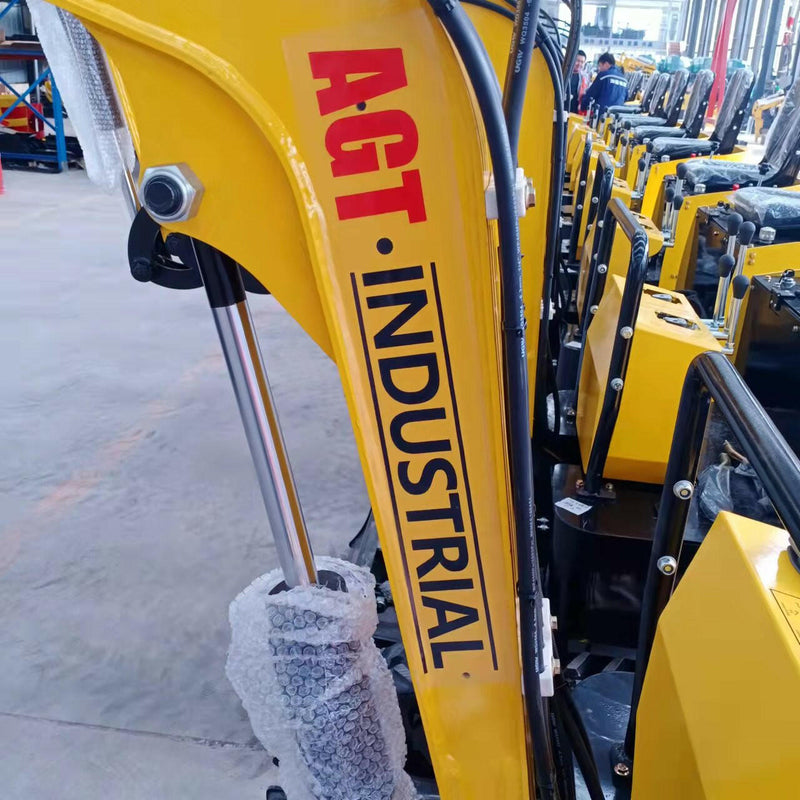 AGT 1 Ton Mini Excavator w/ B&S XR2100 13.5HP Engine, 65" Dig Depth, Compact Design | AGT-H12