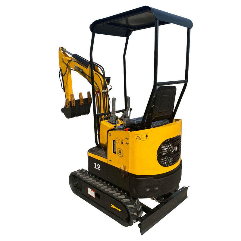 AGT 1 Ton Mini Excavator w/ B&S XR2100 13.5HP Engine, 65" Dig Depth, Compact Design | AGT-H12