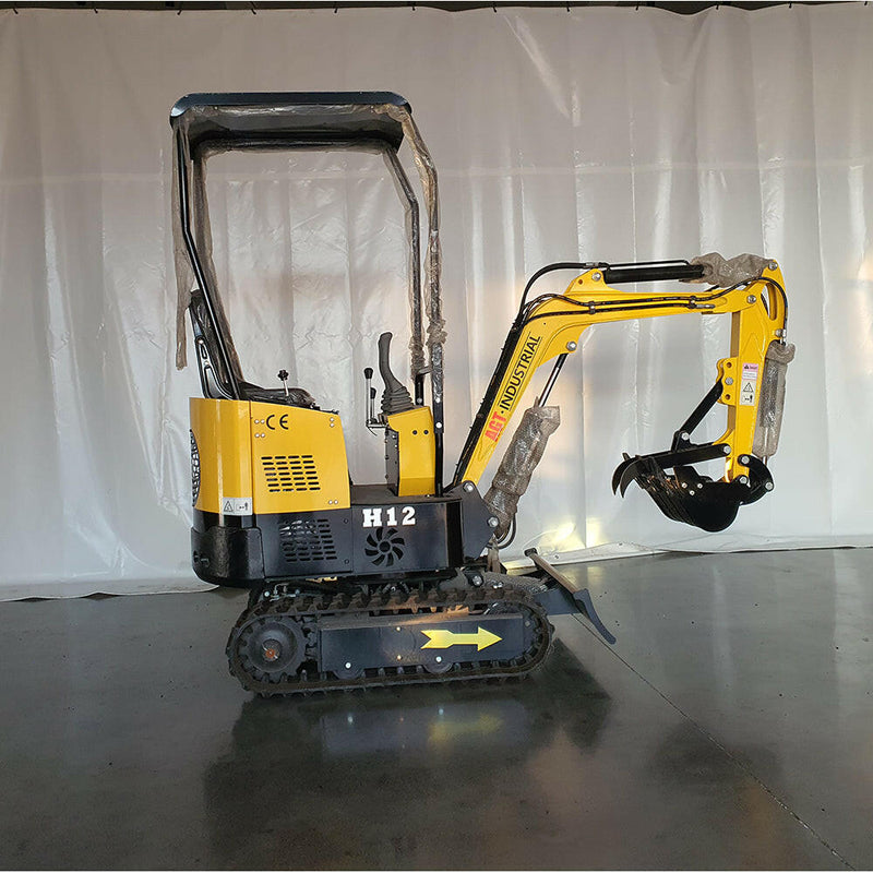 AGT 1 Ton Mini Excavator w/ B&S XR2100 13.5HP Engine, 65" Dig Depth, Compact Design | AGT-H12