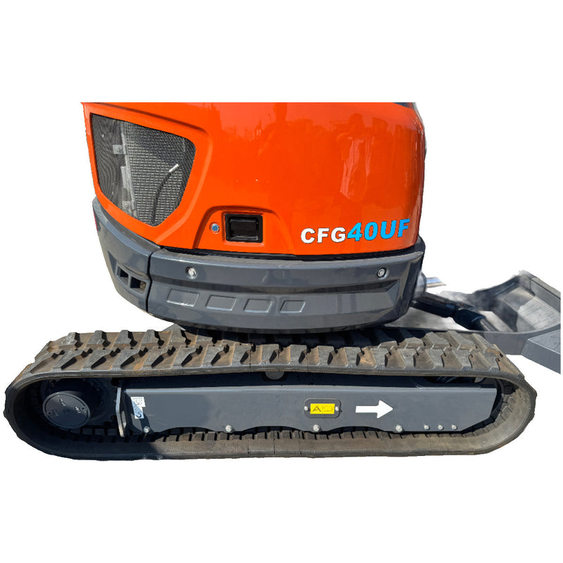 CFG 3.8 Ton Mini Excavator w/ Kubota D1703 24.4HP Engine, 122.8" Dig Depth, A/C Cab & Pilot Control | CFG-40UF