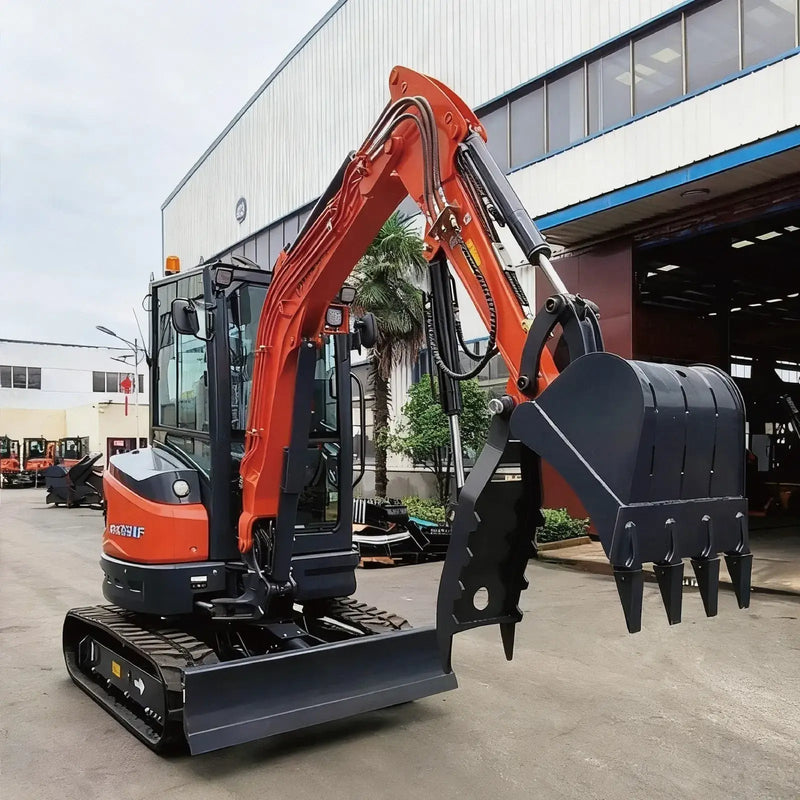 CFG 2.8 Ton Mini Excavator w/ Kubota D1105 20.6HP Diesel Engine, 102" Dig Depth, Enclosed Cab & Pilot Control | CFG35UF