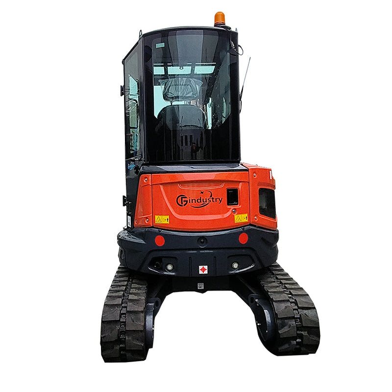 CFG 2.8 Ton Mini Excavator w/ Kubota D1105 20.6HP Diesel Engine, 102" Dig Depth, Enclosed Cab & Pilot Control | CFG35UF