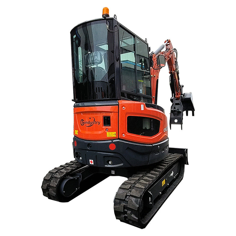 CFG 2.8 Ton Mini Excavator w/ Kubota D1105 20.6HP Diesel Engine, 102" Dig Depth, Enclosed Cab & Pilot Control | CFG35UF