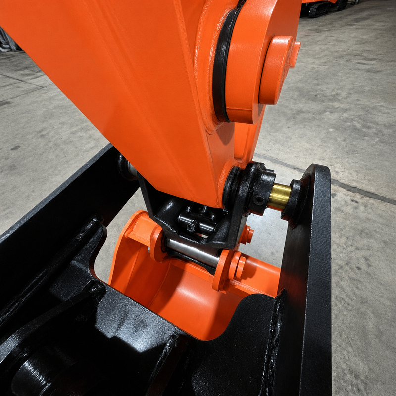 CFG 3.8 Ton Mini Excavator w/ Kubota D1703 24.4HP Engine, 122.8" Dig Depth, A/C Cab, Hydraulic Thumb, 4-Way Dozer Blade & Quick Coupler | CFG-45UF