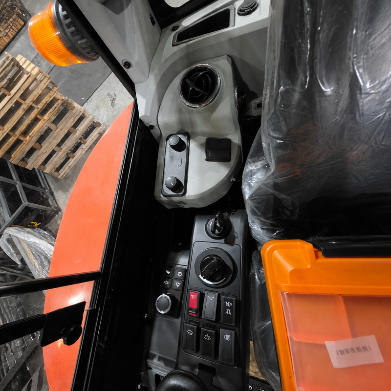 CFG 3.8 Ton Mini Excavator w/ Kubota D1703 24.4HP Engine, 122.8" Dig Depth, A/C Cab, Hydraulic Thumb, 4-Way Dozer Blade & Quick Coupler | CFG-45UF