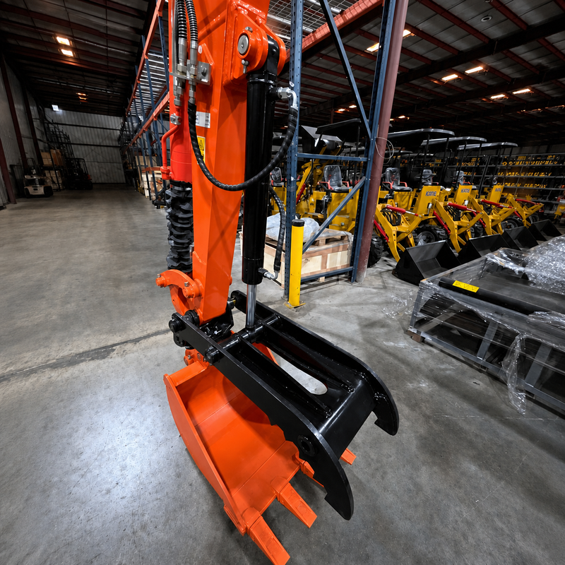 CFG 3.8 Ton Mini Excavator w/ Kubota D1703 24.4HP Engine, 122.8" Dig Depth, A/C Cab, Hydraulic Thumb, 4-Way Dozer Blade & Quick Coupler | CFG-45UF