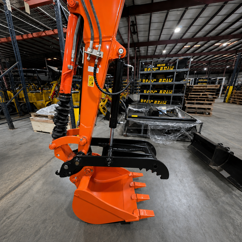 CFG 3.8 Ton Mini Excavator w/ Kubota D1703 24.4HP Engine, 122.8" Dig Depth, A/C Cab, Hydraulic Thumb, 4-Way Dozer Blade & Quick Coupler | CFG-45UF
