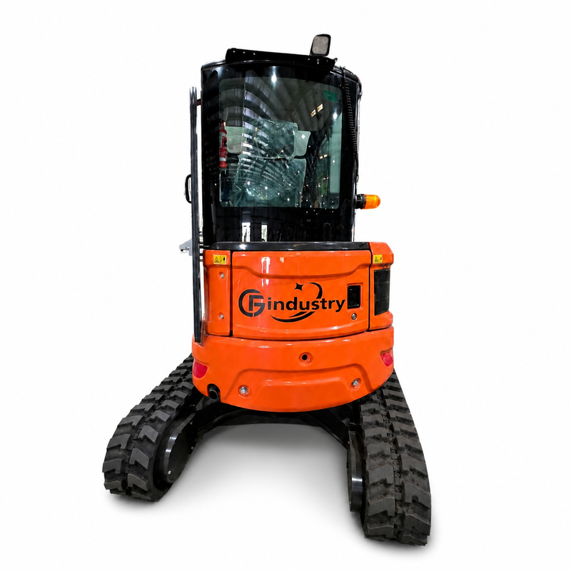 CFG 3.8 Ton Mini Excavator w/ Kubota D1703 24.4HP Engine, 122.8" Dig Depth, A/C Cab, Hydraulic Thumb, 4-Way Dozer Blade & Quick Coupler | CFG-45UF