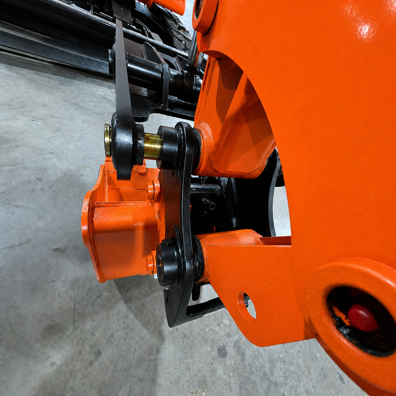 CFG 3.8 Ton Mini Excavator w/ Kubota D1703 24.4HP Engine, 122.8" Dig Depth, A/C Cab, Hydraulic Thumb, 4-Way Dozer Blade & Quick Coupler | CFG-45UF