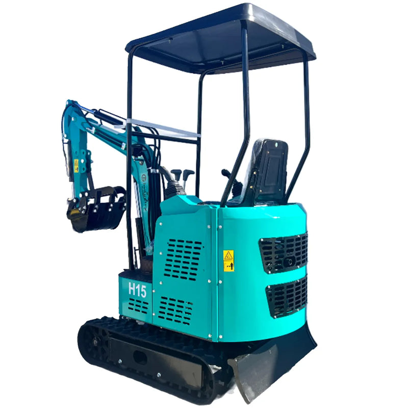 CFG 1 Ton Mini Excavator w/ R420D 11.5HP Engine, 65" Dig Depth, Pilot Control & LED Light | AGT-H15R