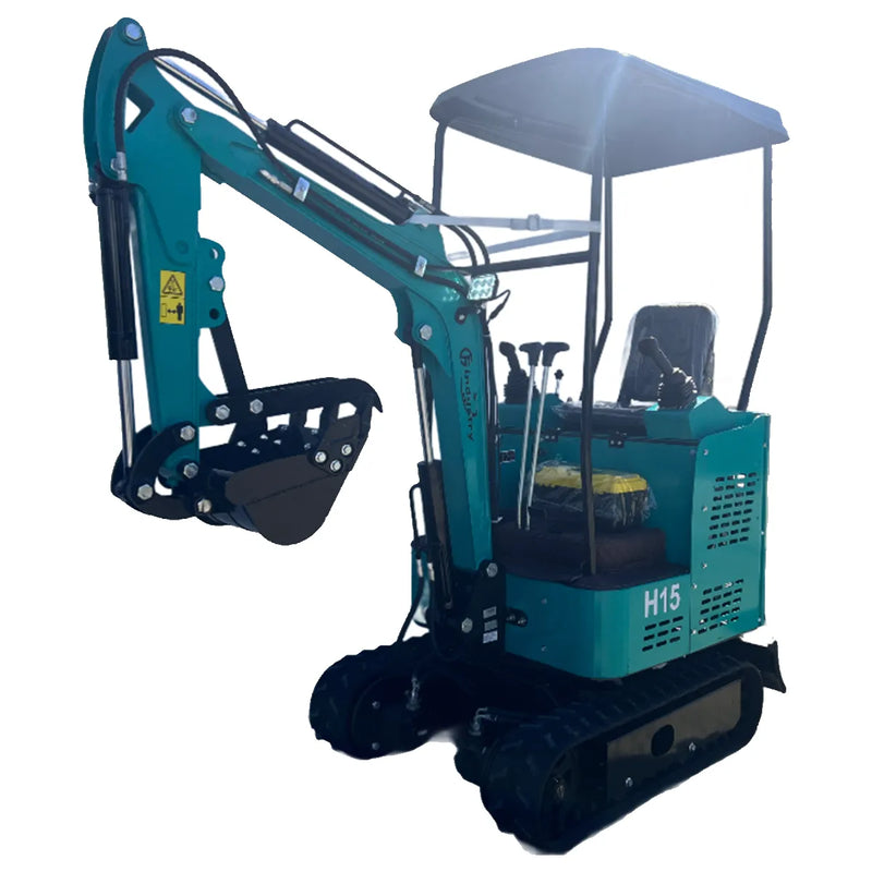 CFG 1 Ton Mini Excavator w/ R420D 11.5HP Engine, 65" Dig Depth, Pilot Control & LED Light | AGT-H15R