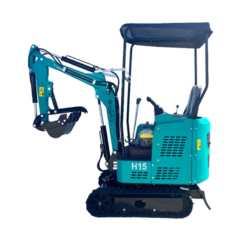 CFG 1 Ton Mini Excavator w/ R420D 11.5HP Engine, 65" Dig Depth, Pilot Control & LED Light | AGT-H15R
