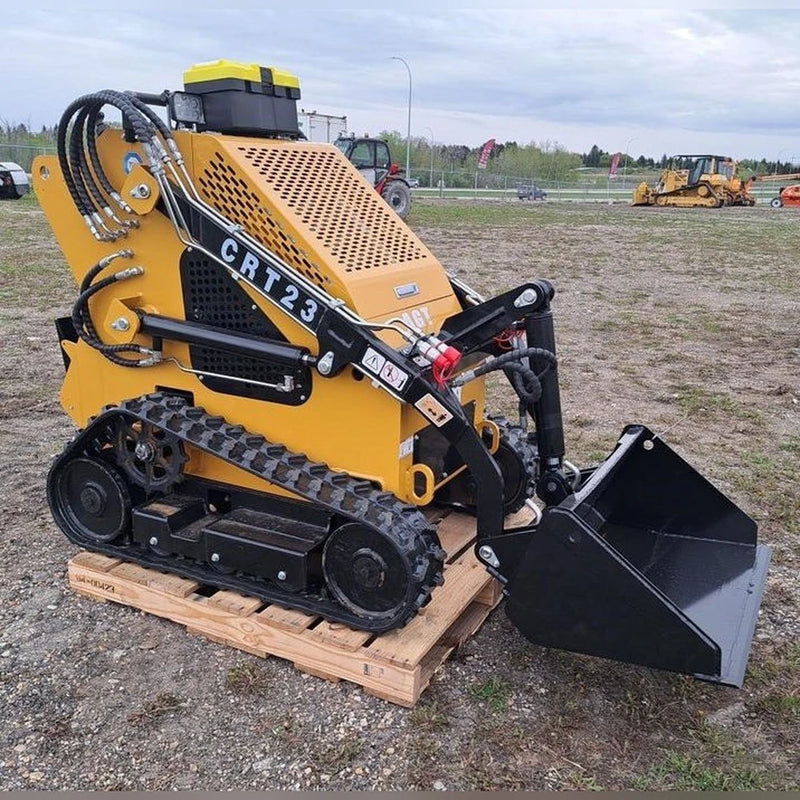 AGT 1 Ton Mini Tracked Skid Steer Loader w/ Rato R740D 23HP Engine, 485 lbs Lifting Capacity, Triple Pump | CRT23