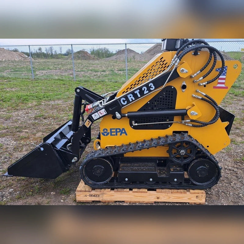 AGT 1 Ton Mini Tracked Skid Steer Loader w/ Rato R740D 23HP Engine, 485 lbs Lifting Capacity, Triple Pump | CRT23