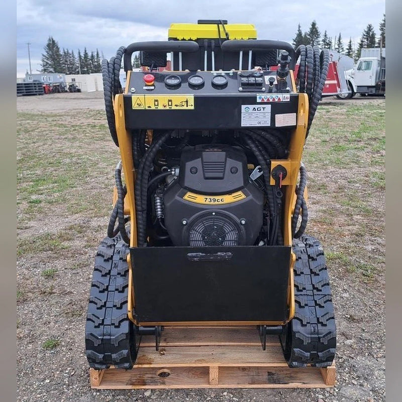 AGT 1 Ton Mini Tracked Skid Steer Loader w/ Rato R740D 23HP Engine, 485 lbs Lifting Capacity, Triple Pump | CRT23