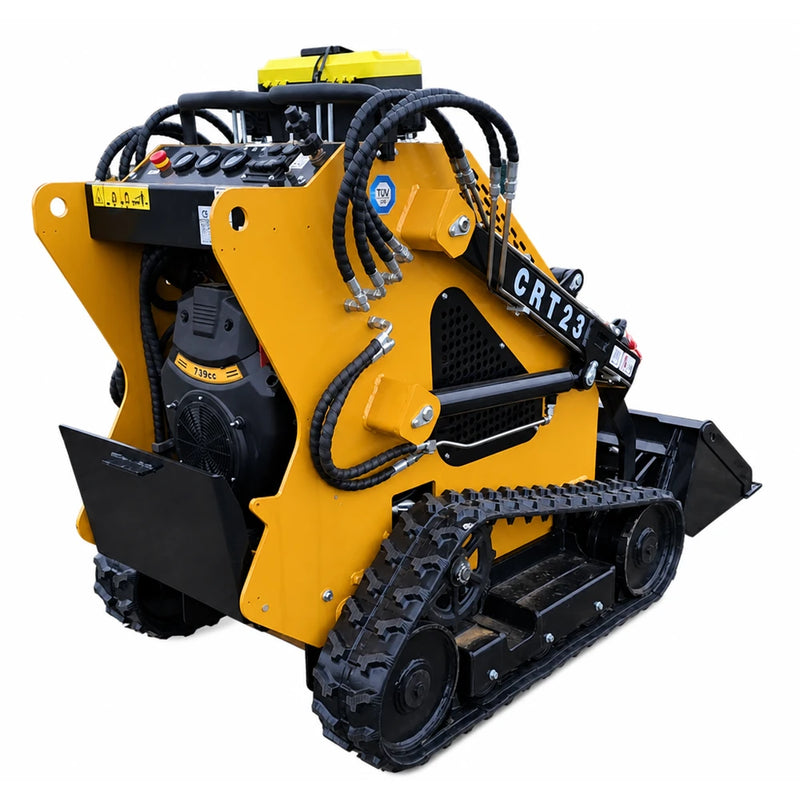 AGT 1 Ton Mini Tracked Skid Steer Loader w/ Rato R740D 23HP Engine, 485 lbs Lifting Capacity, Triple Pump | CRT23