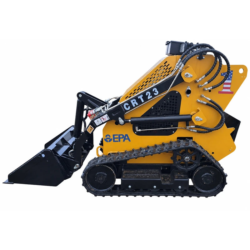 AGT 1 Ton Mini Tracked Skid Steer Loader w/ Rato R740D 23HP Engine, 485 lbs Lifting Capacity, Triple Pump | CRT23