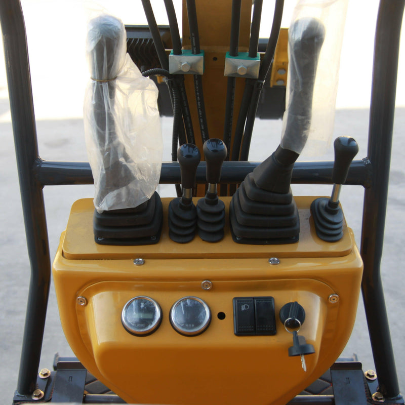AGT 1 Ton Mini Excavator w/ B&S XR2100 13.5HP Engine, 66" Dig Depth, Swing Boom & Hydraulic Thumb | AGT-DM12-C