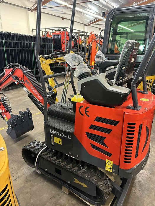 1 Ton, Upgraded Mini Excavator w/ Pilot Control & Swing Boom & Hydraulic Thumb | AGT-DM12X-C
