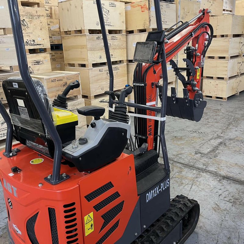 AGT 1.1 Ton Mini Excavator w/ R420D 13.3HP EFI Engine, 69" Dig Depth, 2-Speed & Pilot Control | DM12X-PLUS