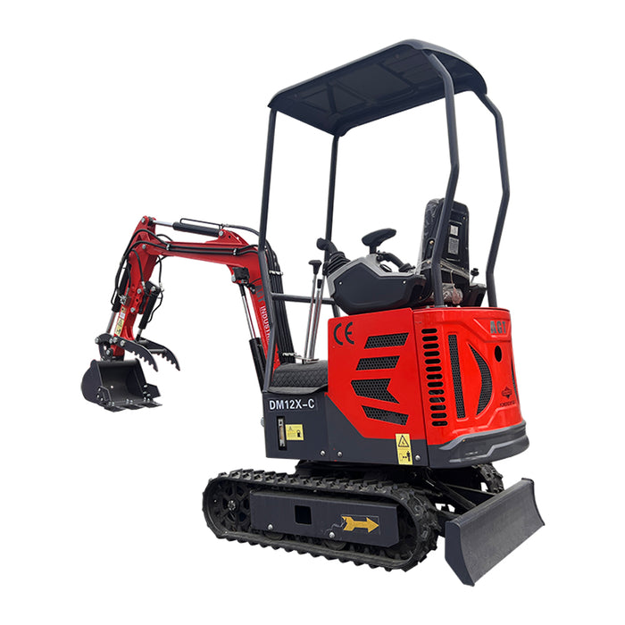 2024 Latest AGT 13.5 HP B&S 1 Ton Mini Small Excavator, With Hydraulic Thumb and Pilot System ,Gasoline For Sale | AGT-DM12X-C