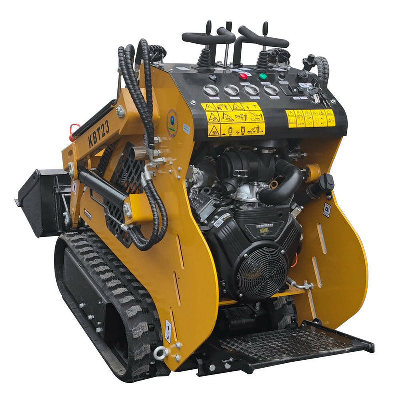Grot Loader 1 Ton Mini Stand-On Skid Steer B&S Vanguard 23HP Track Loader | KBT23