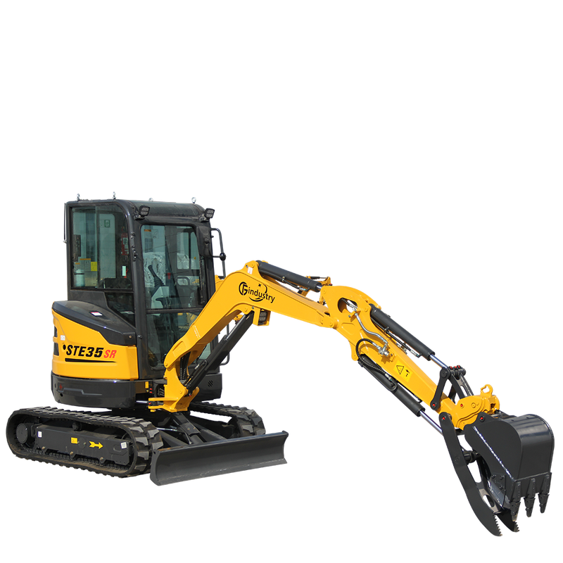 2.8 Ton, Yanmar Diesel Engine Mini Excavator w/ Hydraulic Thumb | CFG-STE35SR