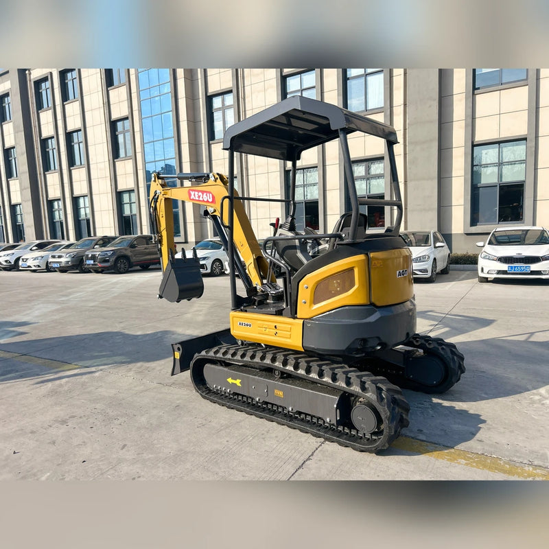 AGT 3 Ton Mini Excavator, Kubota D1105 Diesel Engine, 110" Digging Depth, Side Swing Boom | KE26U