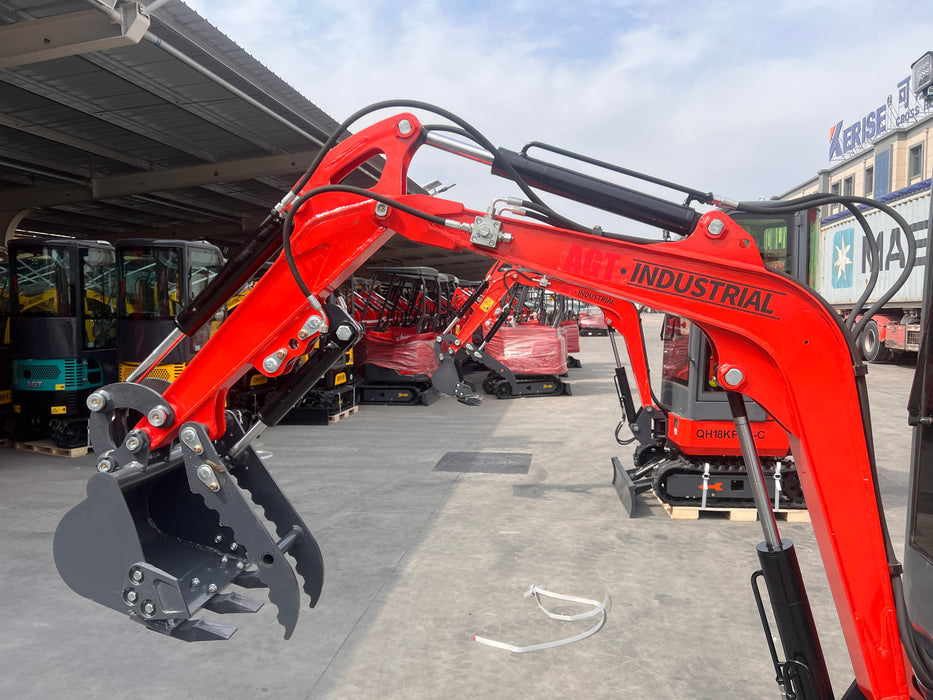 2024 Latest AGT Kubota 1-ton Mini & Small Excavator, With Air Conditioning, Side Swing and Enclosed Cab For Sale | AGT-KH18K-C