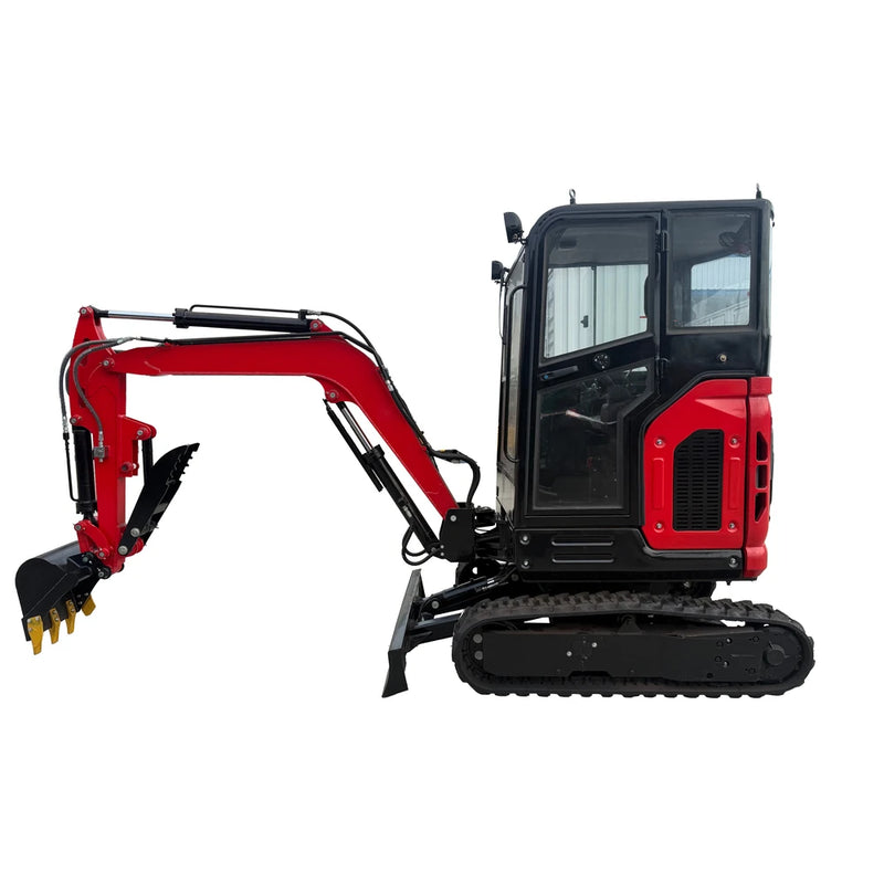 AGT 2.5 Ton Mini Excavator w/ Cab, Yanmar 3TNV80F Diesel Engine, 98" Digging Depth, Side Swing Boom | KT35-CY
