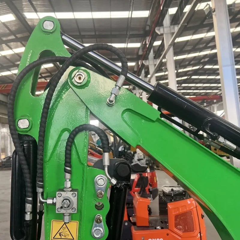 AGT 1 Ton Mini Excavator w/ B&S 13.3HP Engine, 114" Dig Depth, Retractable Tracks & Swing Boom | KX12-CDB