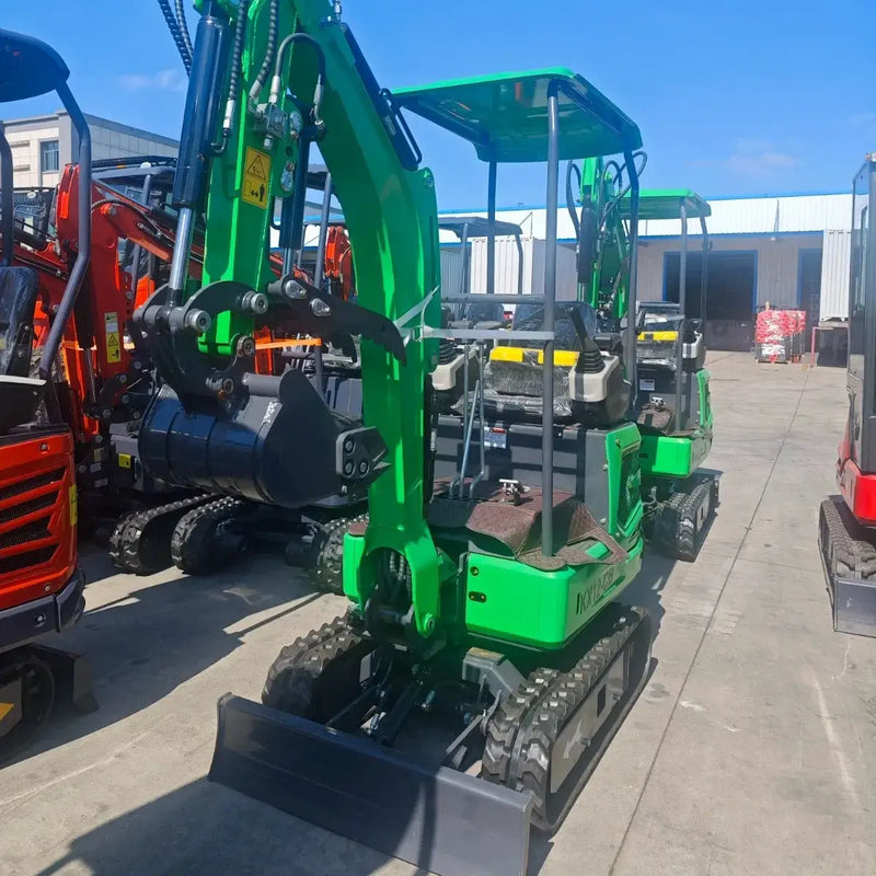 AGT 1 Ton Mini Excavator w/ B&S 13.3HP Engine, 114" Dig Depth, Retractable Tracks & Swing Boom | KX12-CDB