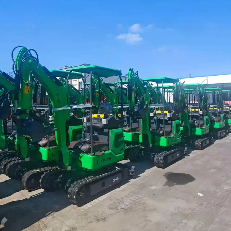 AGT 1 Ton Mini Excavator w/ B&S 13.3HP Engine, 114" Dig Depth, Retractable Tracks & Swing Boom | KX12-CDB