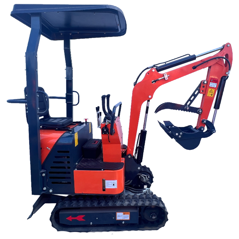 1 Ton, B&S Engine Mini Excavator | AGT-L12 + Free Rake & Ripper