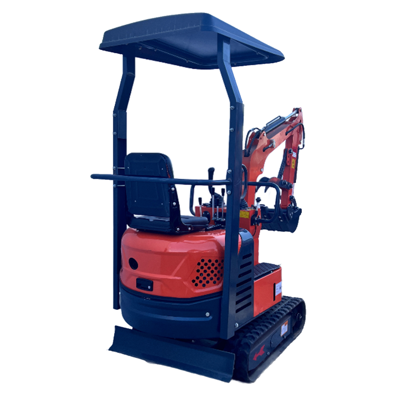 1 Ton, B&S Engine Mini Excavator | AGT-L12 + Free Rake & Ripper