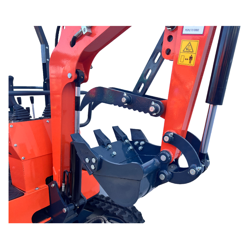 1 Ton, B&S Engine Mini Excavator | AGT-L12 + Free Rake & Ripper