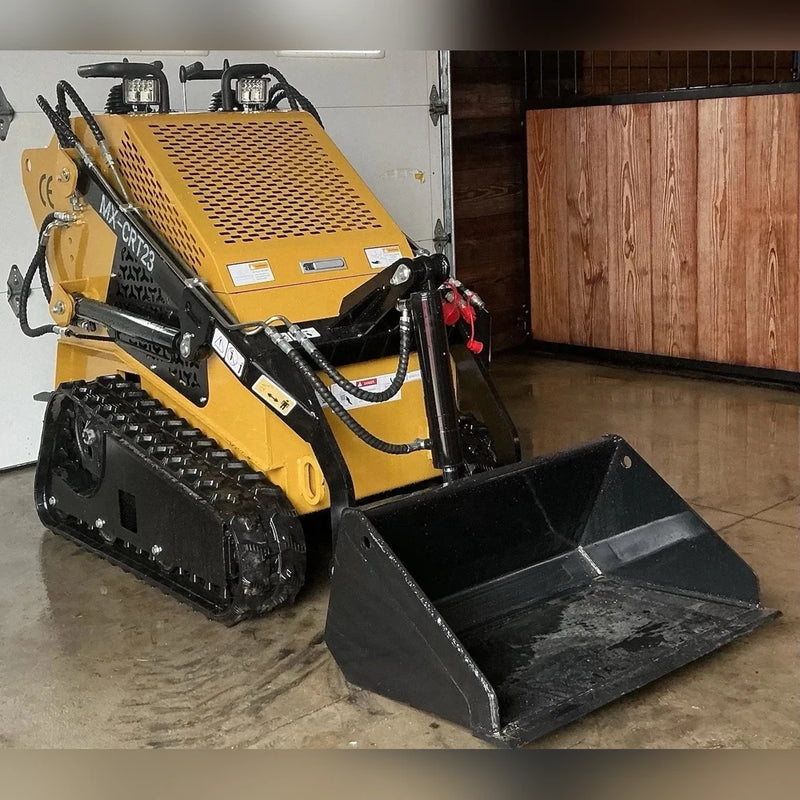 AGT 0.8 Ton Mini Stand-On Tracked Skid Steer Loader w/ Rato R740D 23HP Twin-Cylinder Engine, 441 lbs Lift Capacity | MX-CRT23