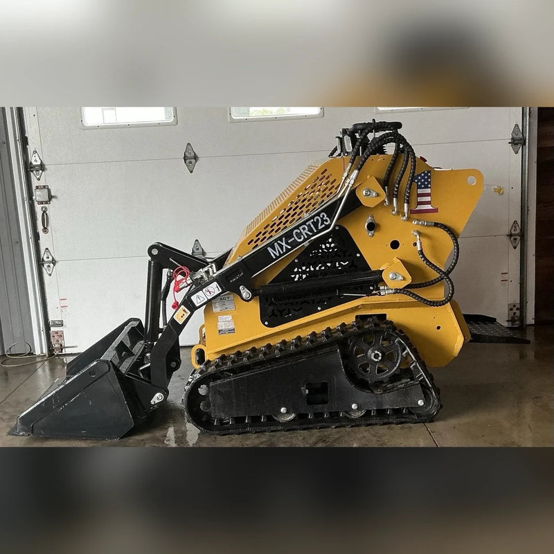 AGT 0.8 Ton Mini Stand-On Tracked Skid Steer Loader w/ Rato R740D 23HP Twin-Cylinder Engine, 441 lbs Lift Capacity | MX-CRT23